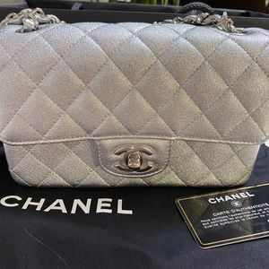 ❌SOLD❌Mini Classic Flap silver with SHW